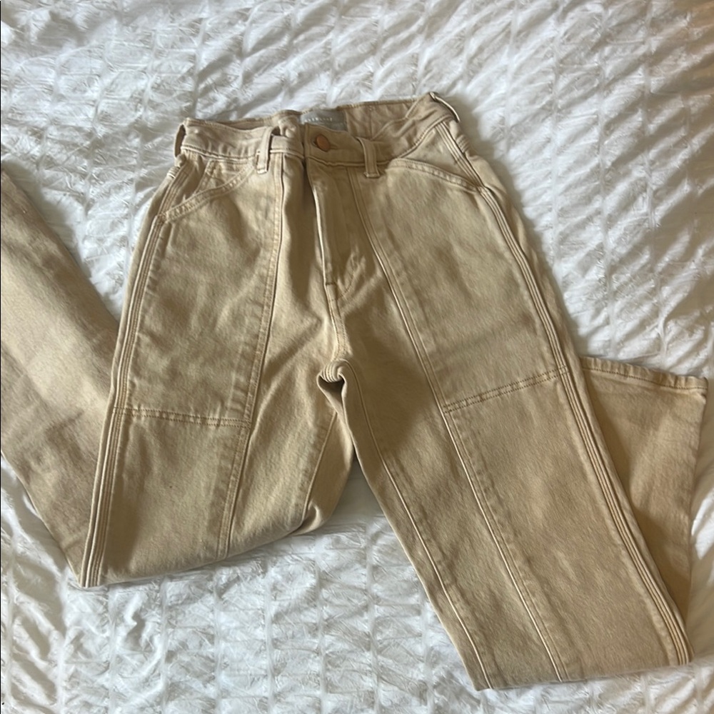 Everlane tan Khaki Workers Pants - Cropped